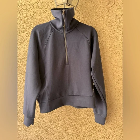 Spanx Large NWR Navy Half-Zip Pullover - Picture 9 of 9